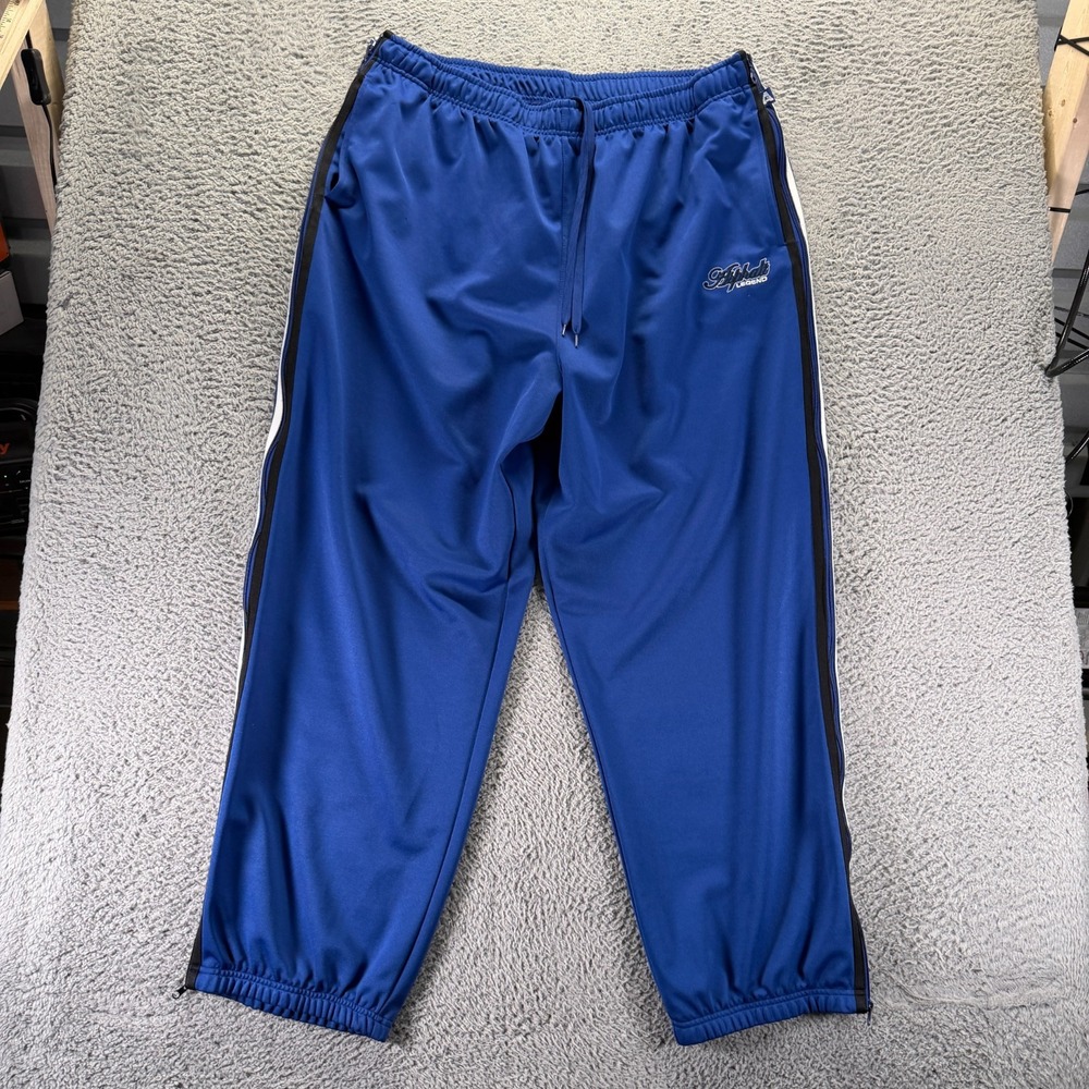 Vintage Starter Asphalt Legend Pant Mens 2XL Blue Polyester Track Tapered Sports